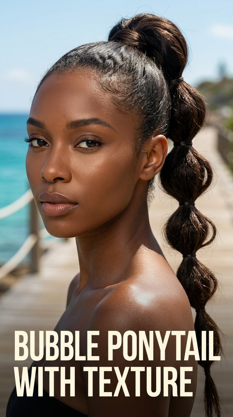 Bubble Ponytail with Texture