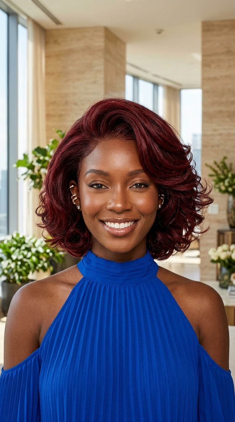Burgundy Red Wig Color