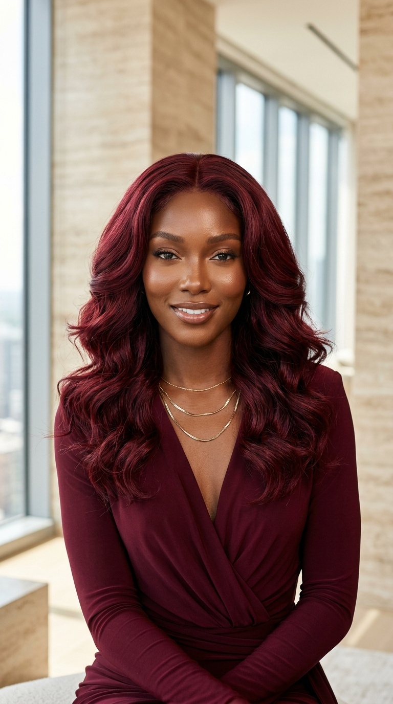 Burgundy Wig For Black Women