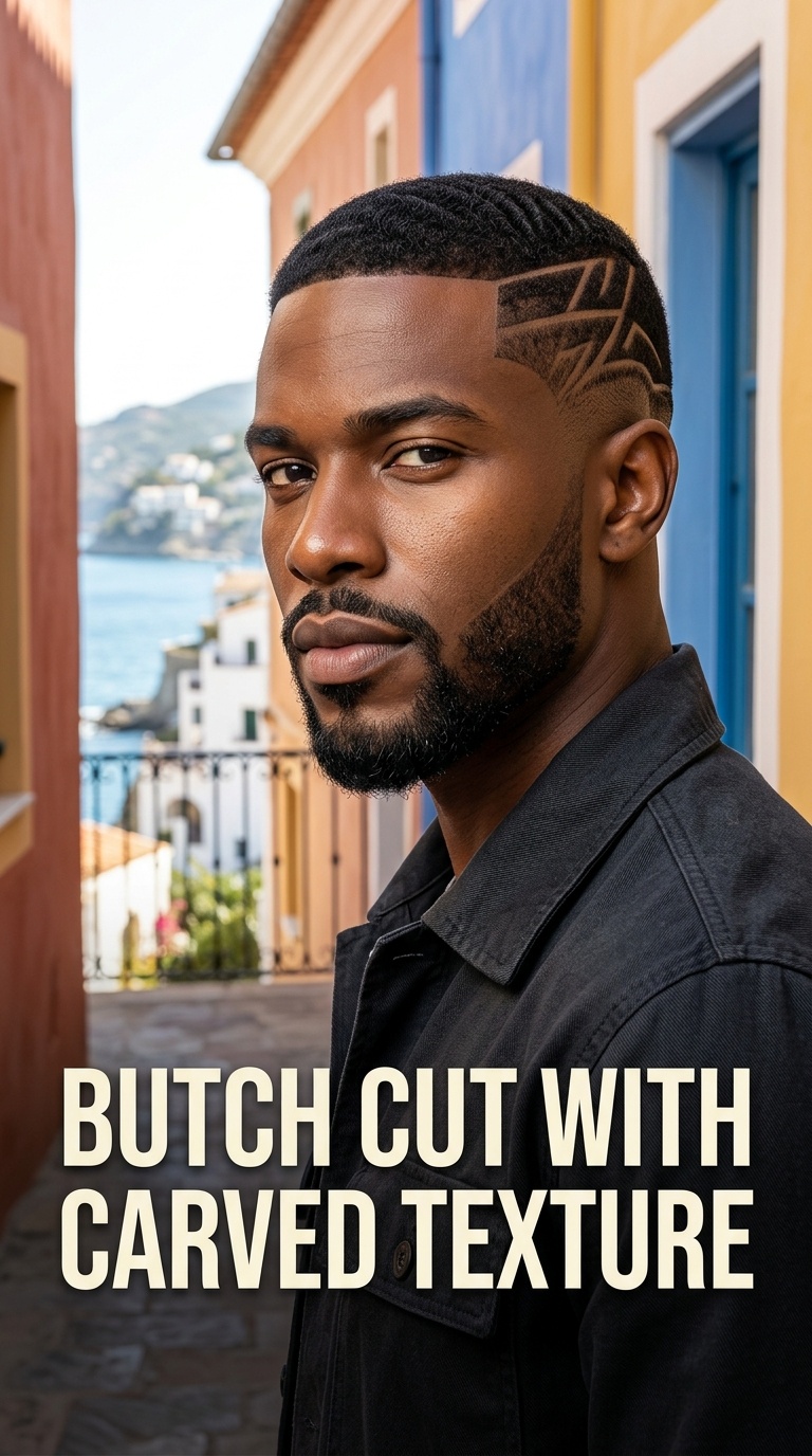 Butch Cut with Carved Texture