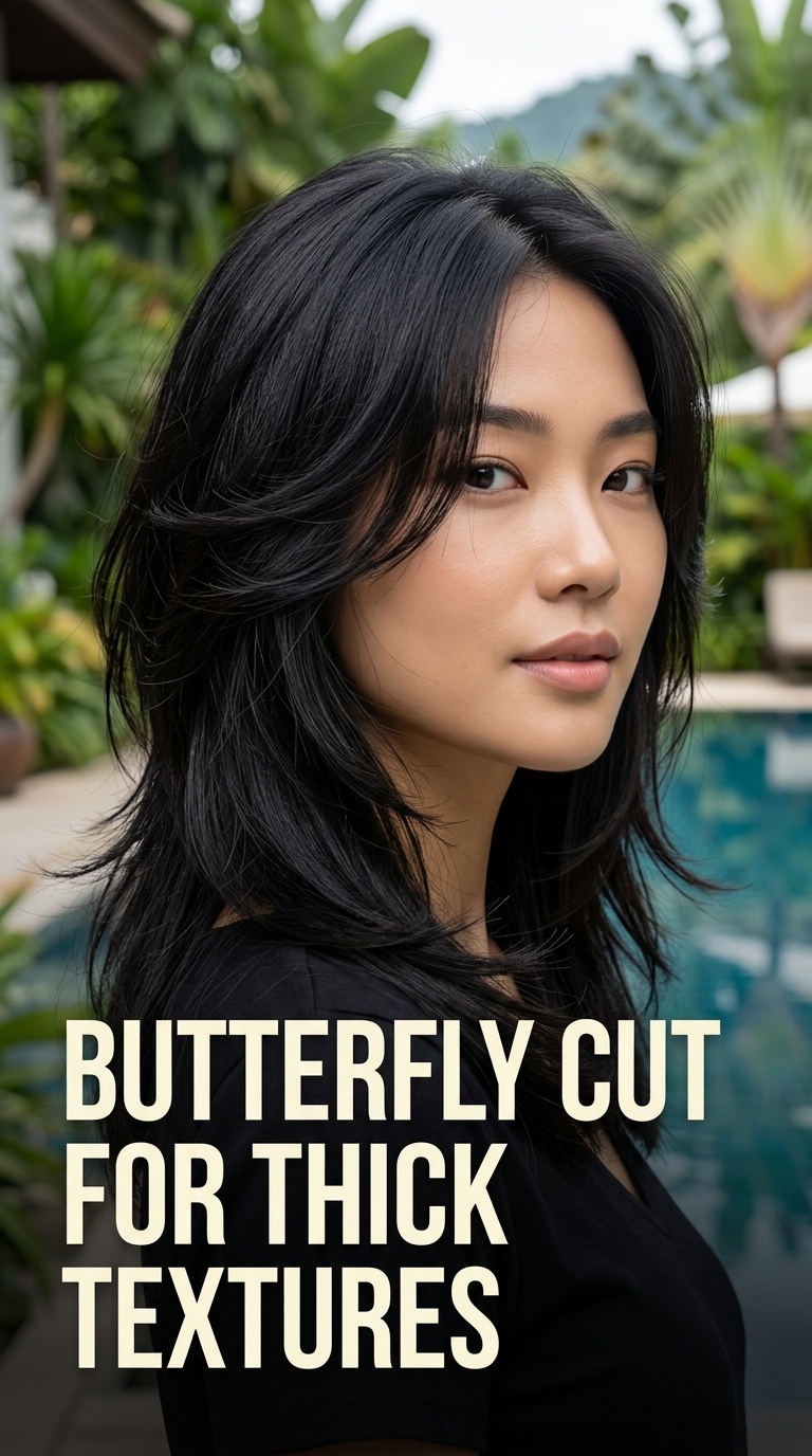Butterfly Cut for Thick Textures