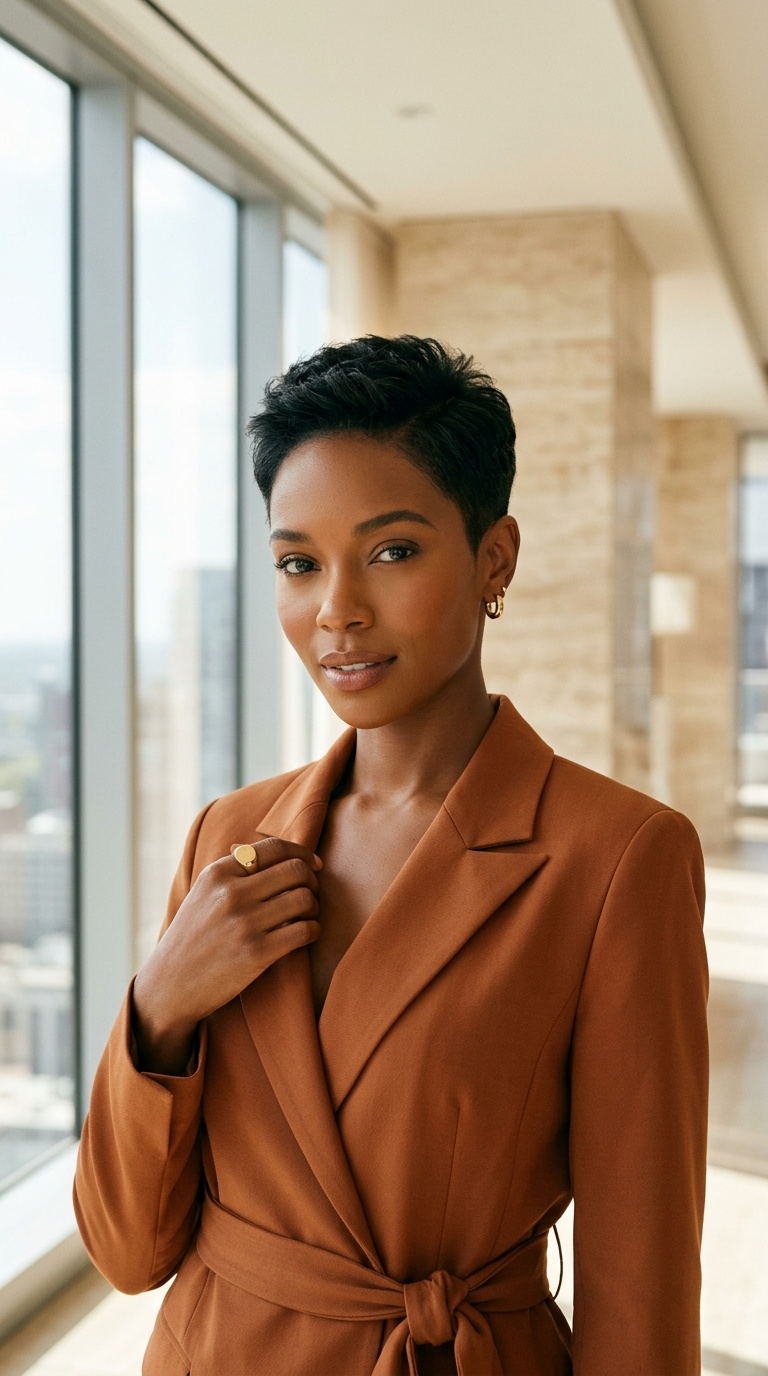 Buzz Cut Pixie Black Women