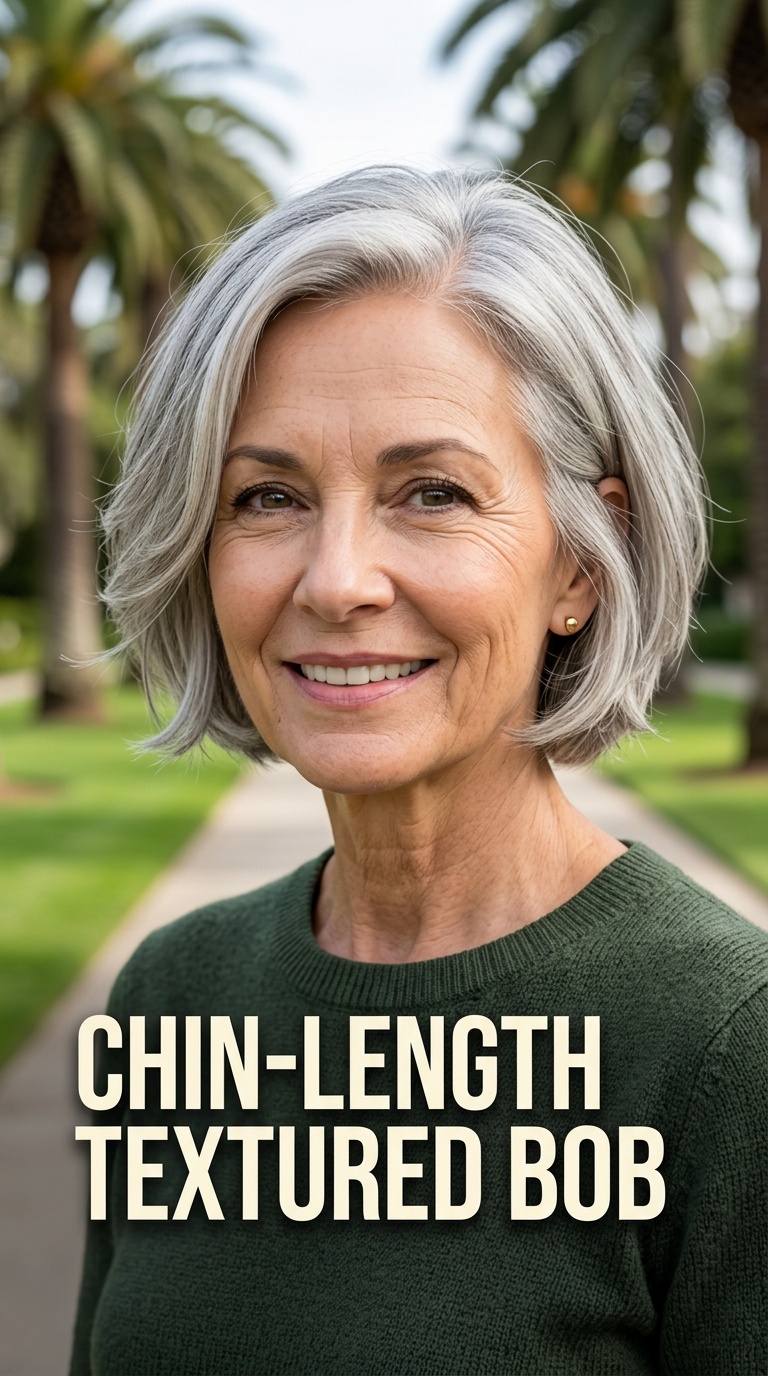 Chin-Length Textured Bob