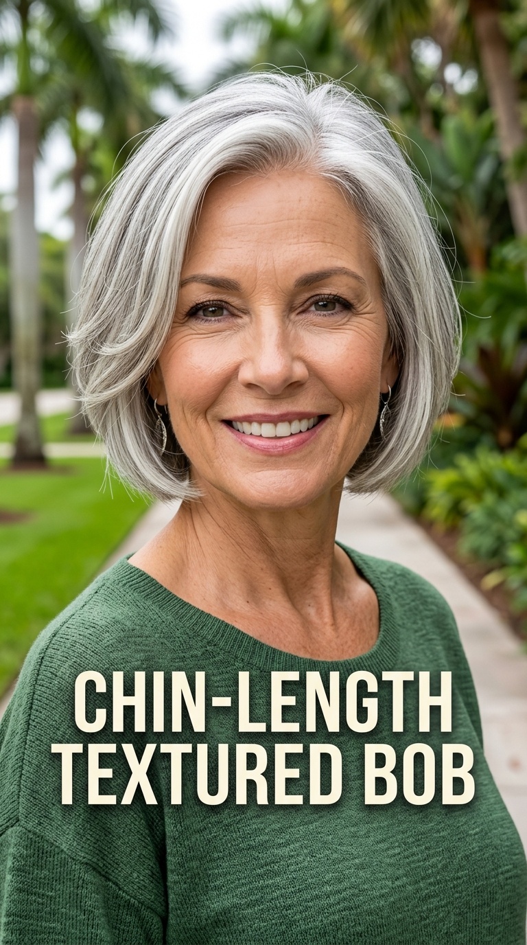 Chin-Length Textured Bob