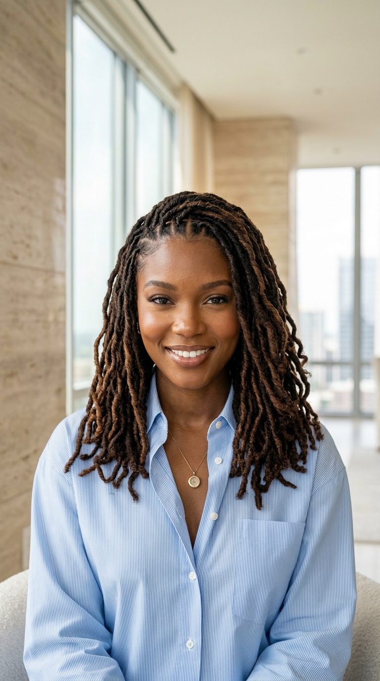 Chocolate Brown Locs Black Women