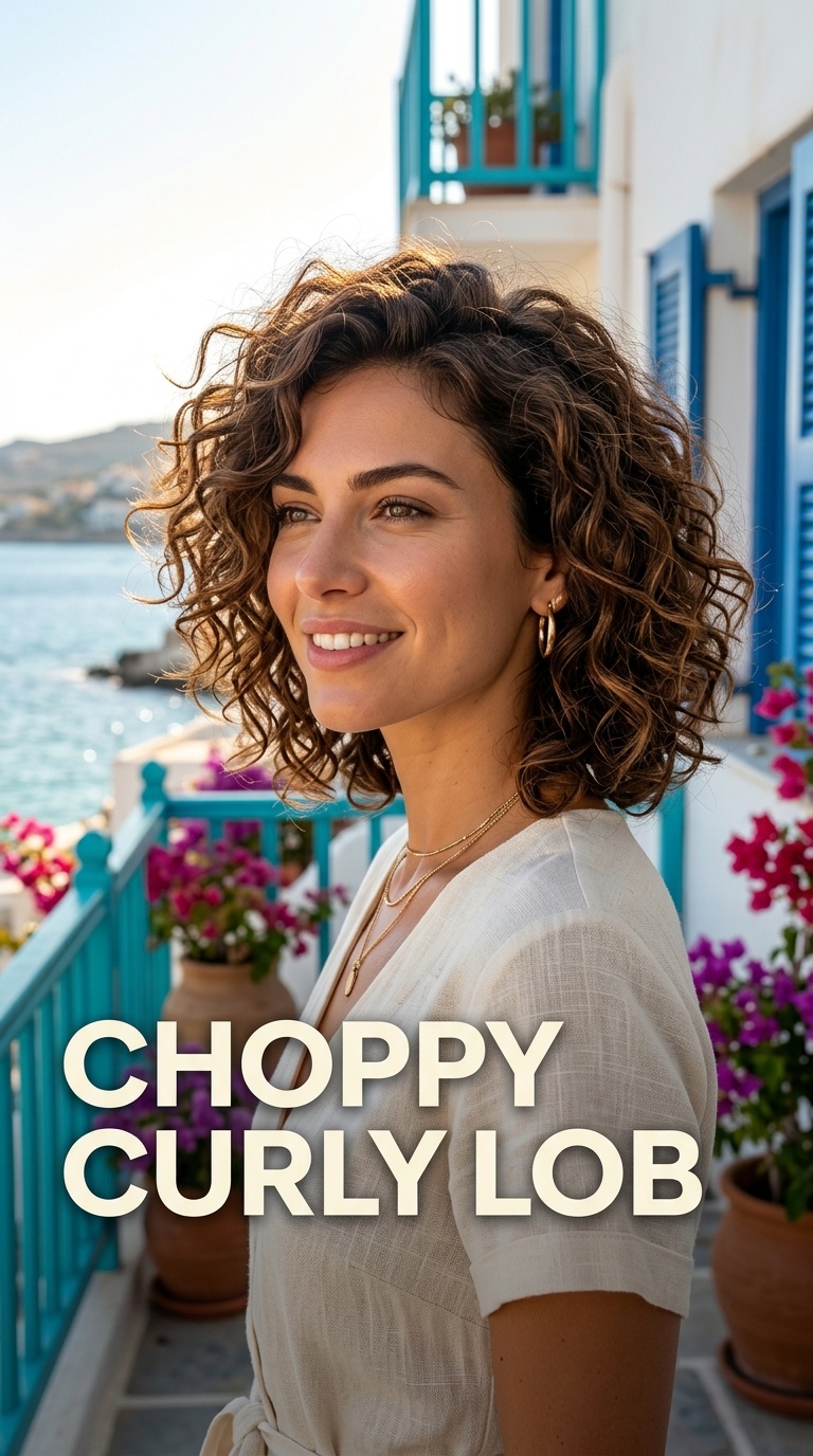 Choppy Curly Lob
