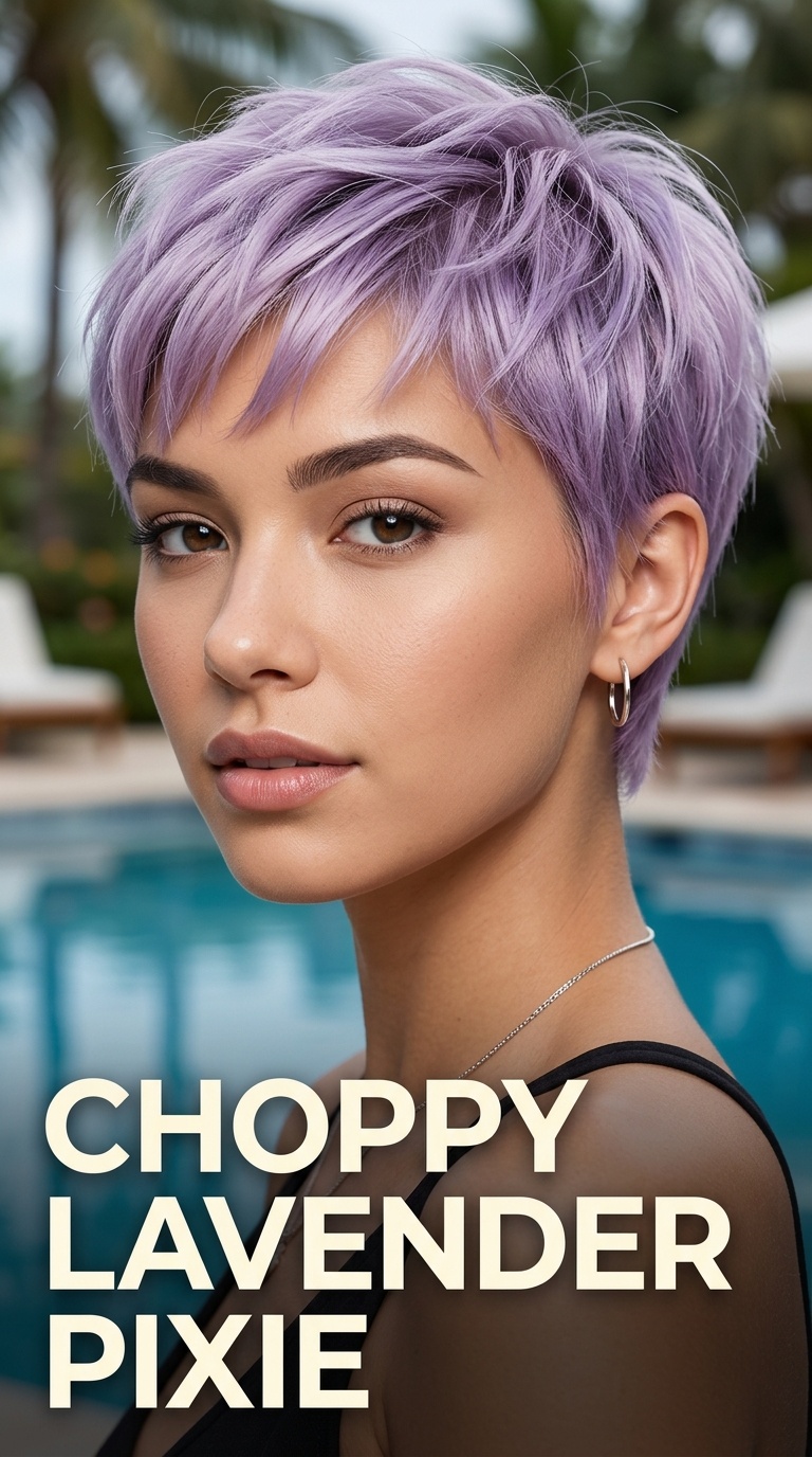 Choppy Lavender Pixie