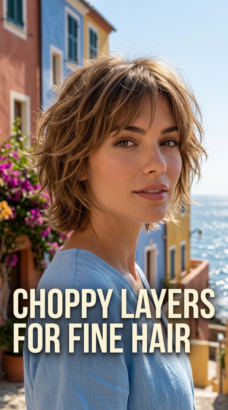Choppy Layers for Fine Hair