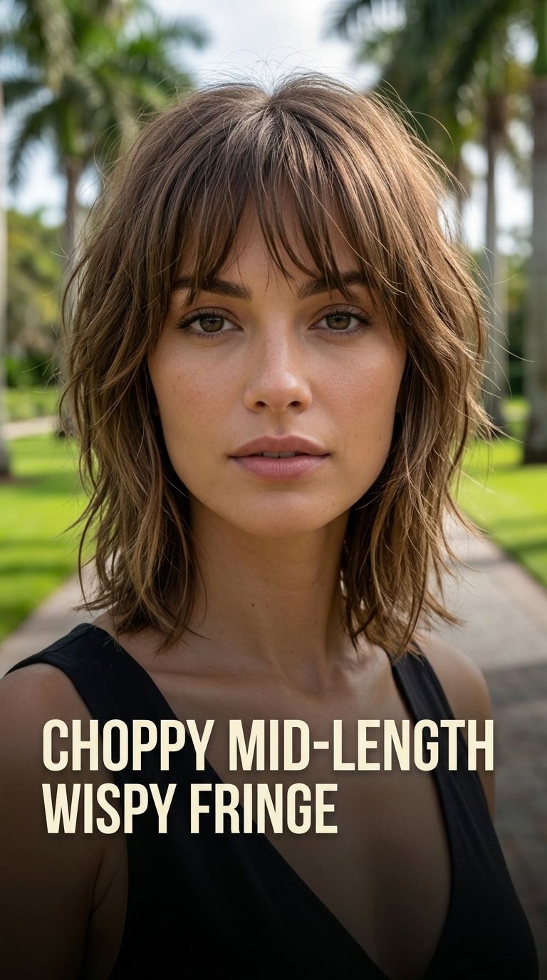 Choppy Mid-Length Wispy Fringe