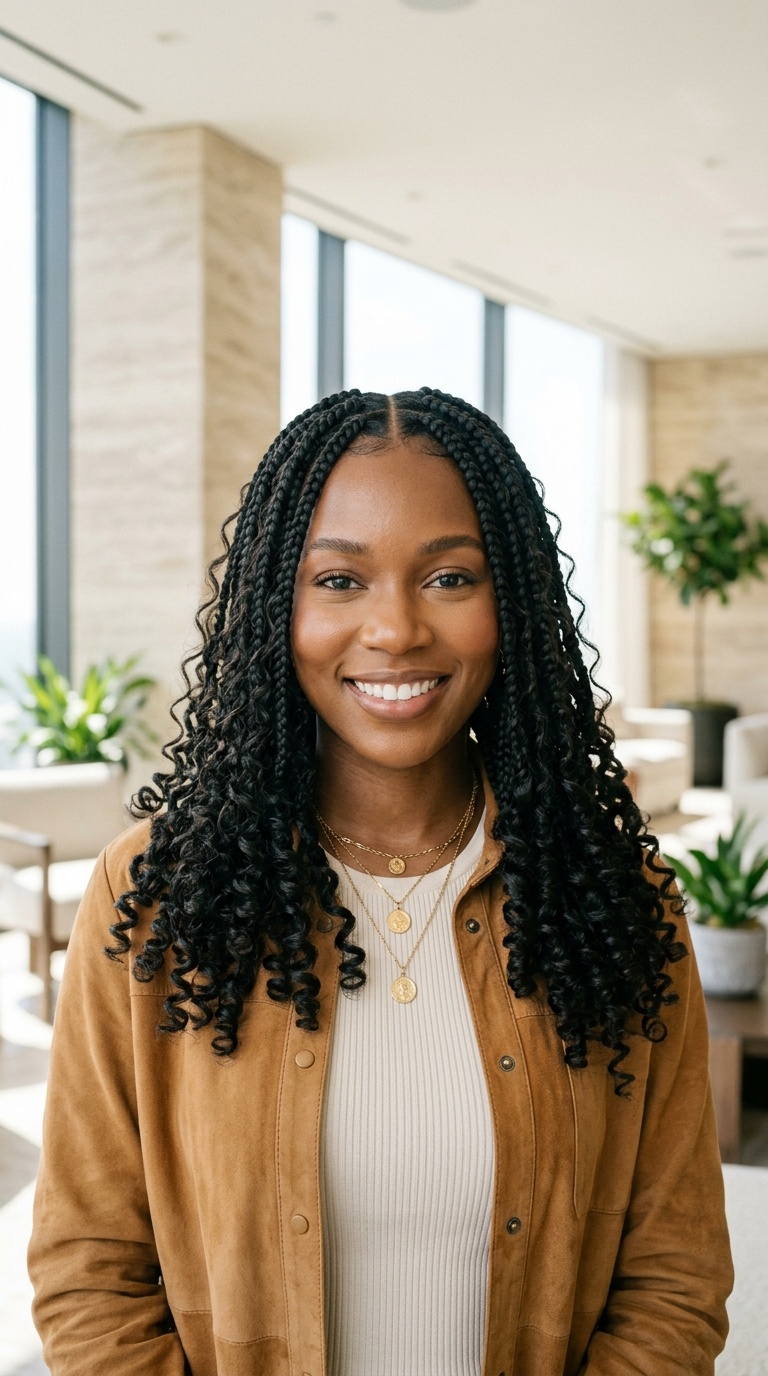 Classic French Curl Box Braids