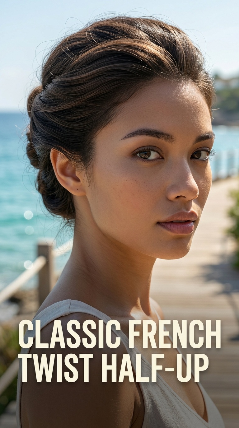 Classic French Twist Half-Up