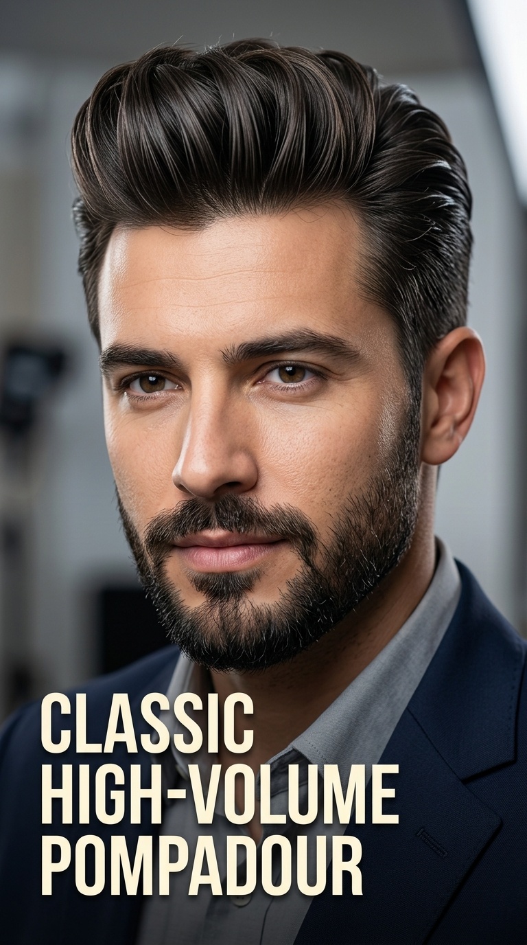 Classic High-Volume Pompadour