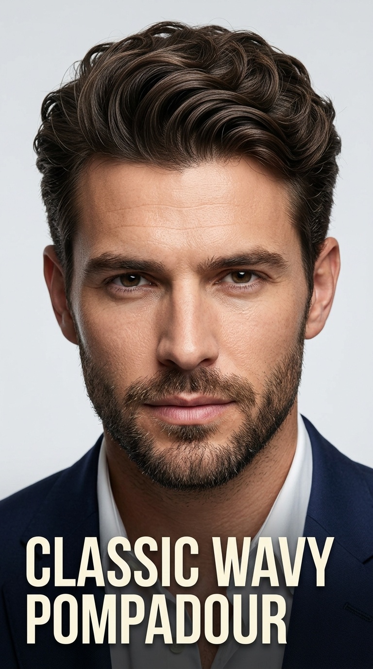Classic Wavy Pompadour