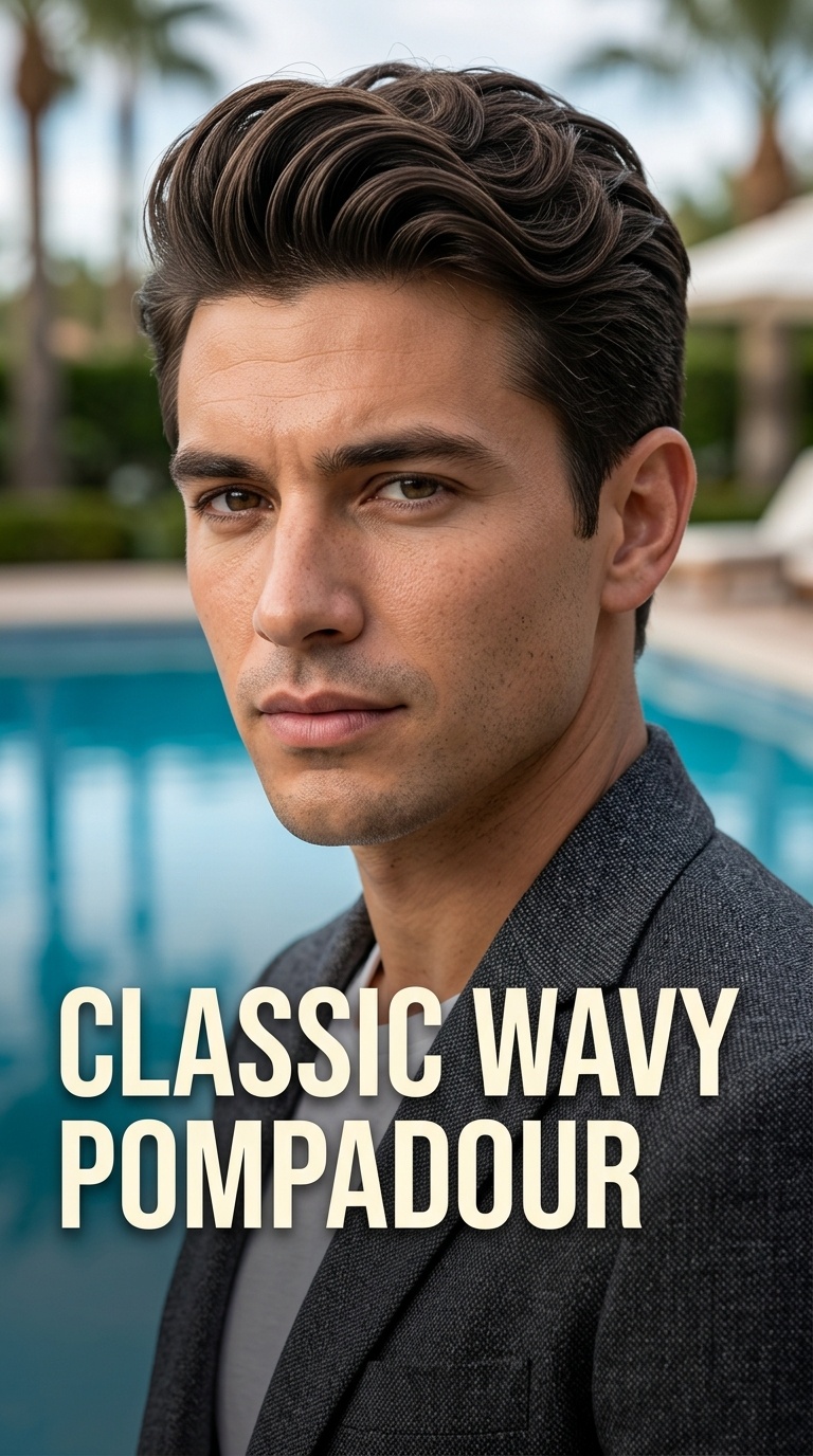 Classic Wavy Pompadour