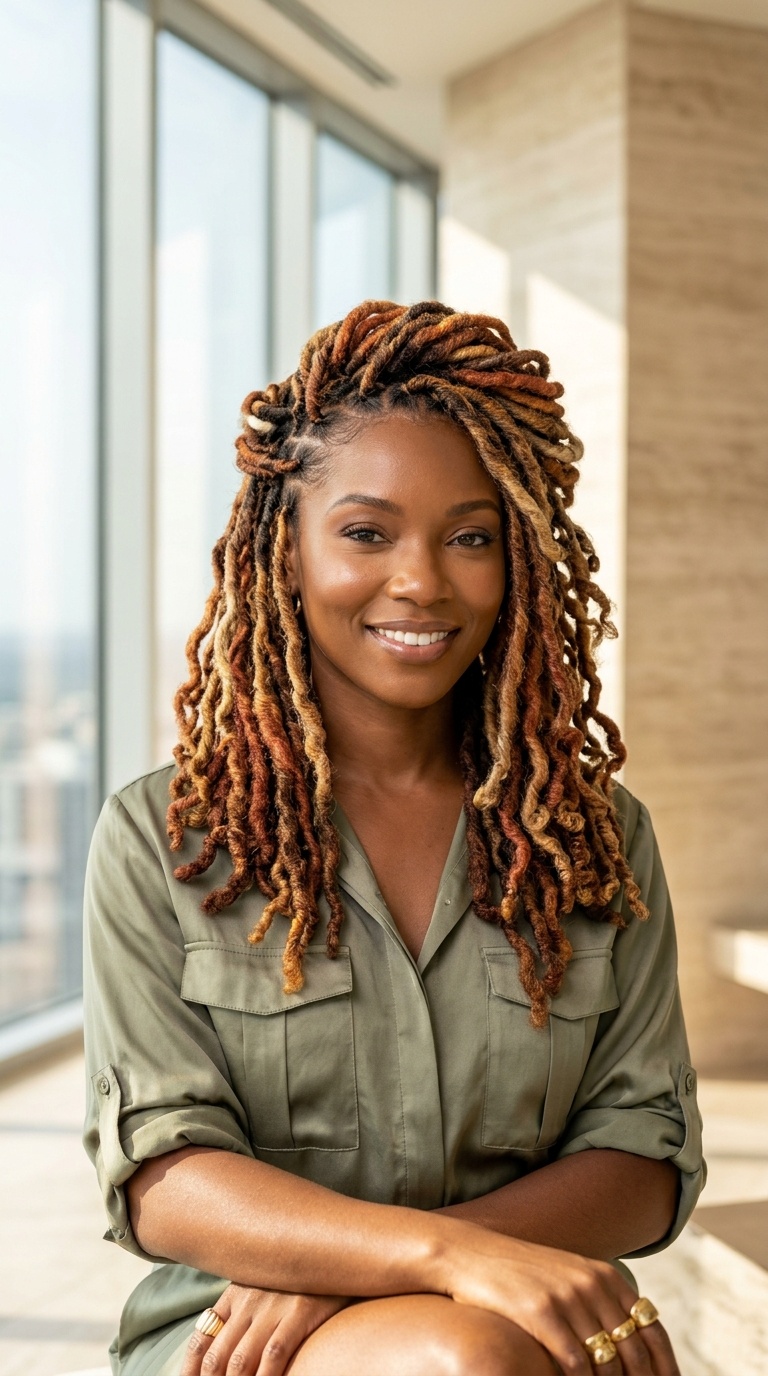 Color Treated Dreadlock Styles