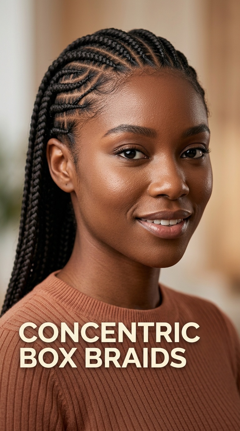 Concentric Box Braids