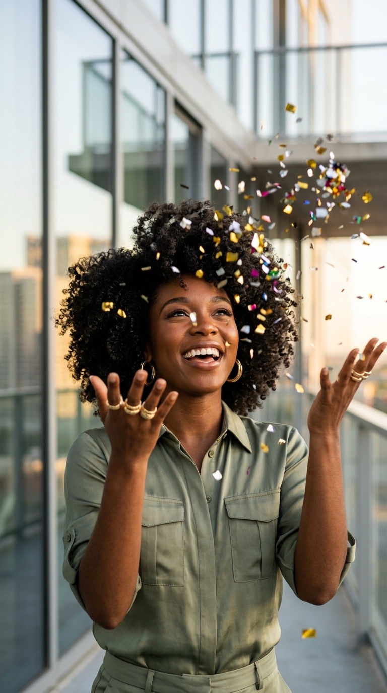 Confetti Throw Birthday Photoshoot Ideas Black Women