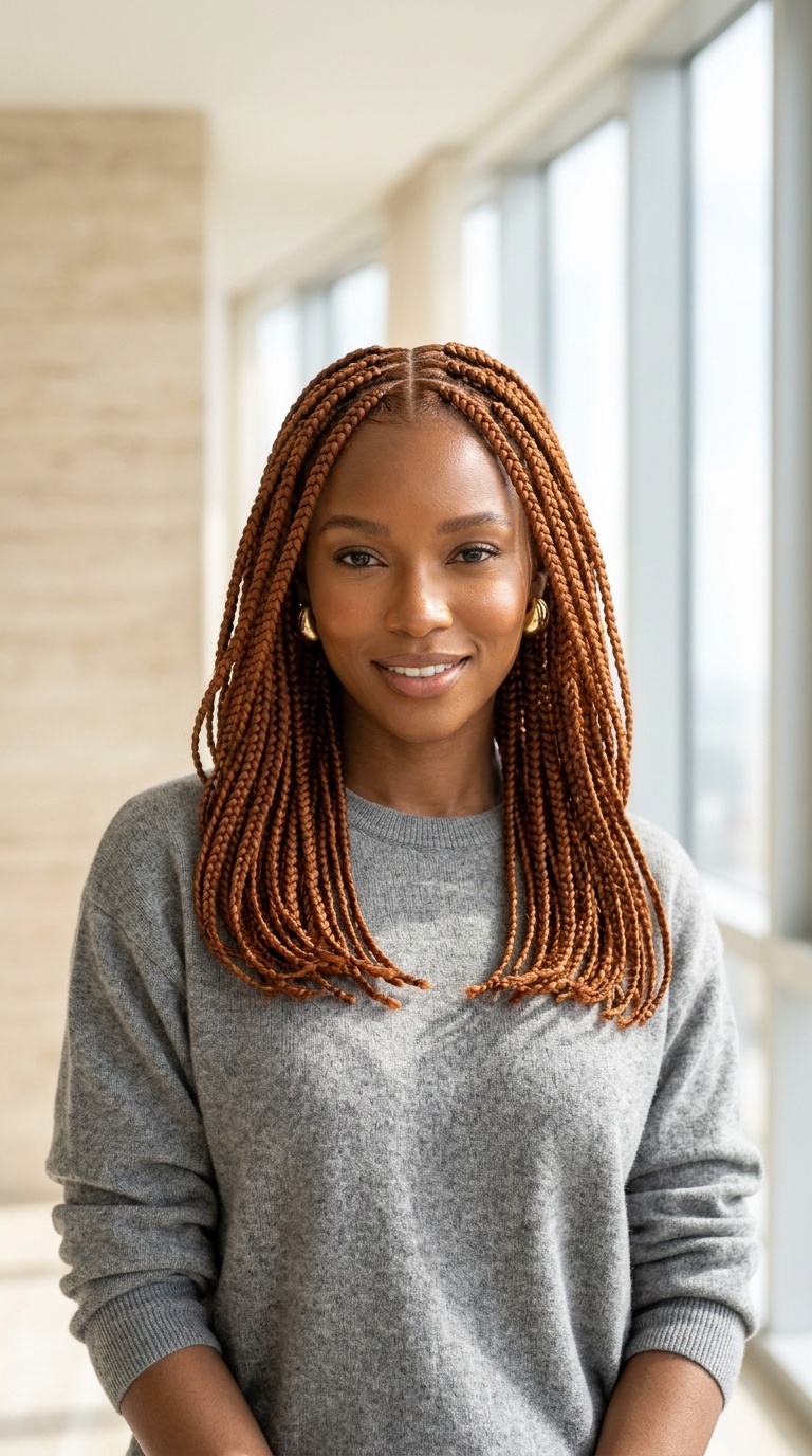 Copper Ginger Braids Black Women