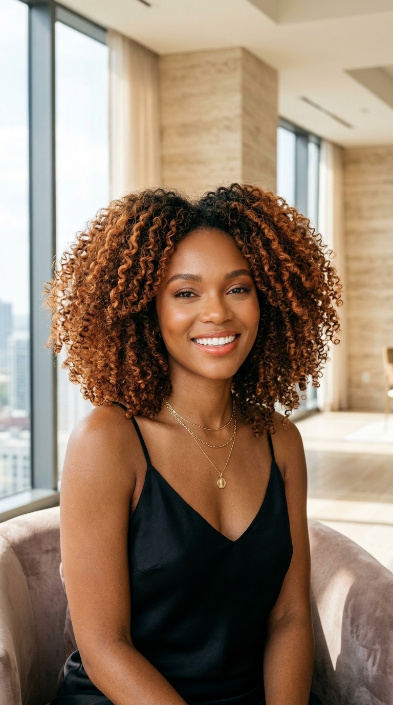 Copper Highlight For Black Women