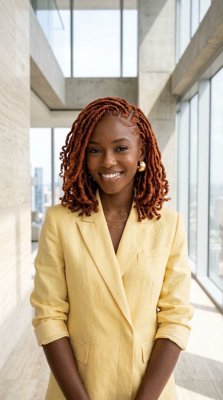 Copper Red Locs Black Women