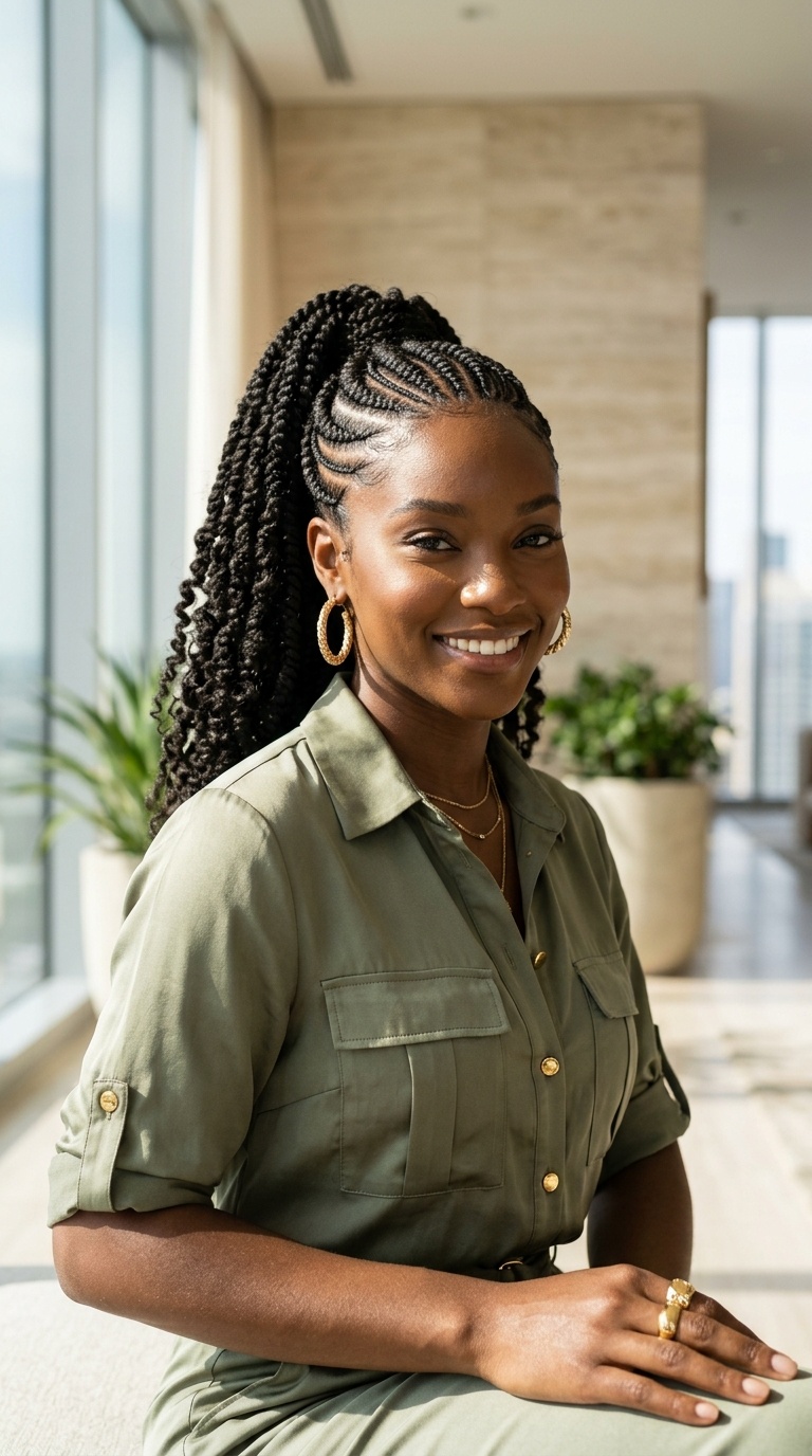 Cornrow Ponytail Hairstyles For Women
