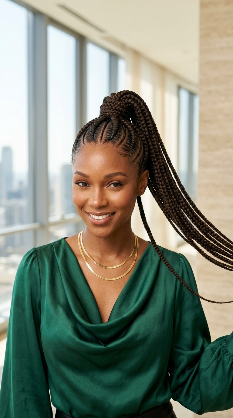 Cornrow Ponytail Hairstyles For Women