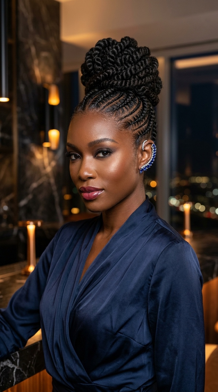 Cornrow Updo Prom Hairstyles