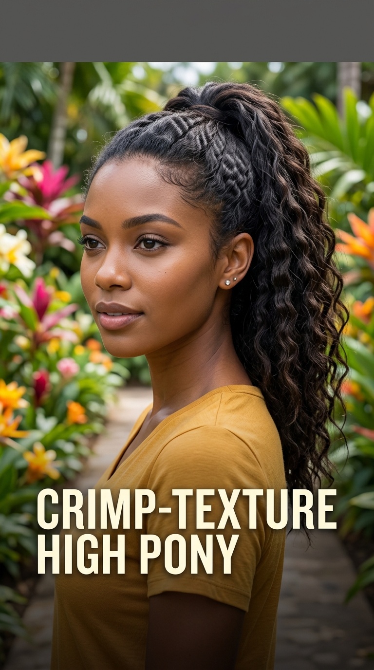 Crimp-Texture High Pony