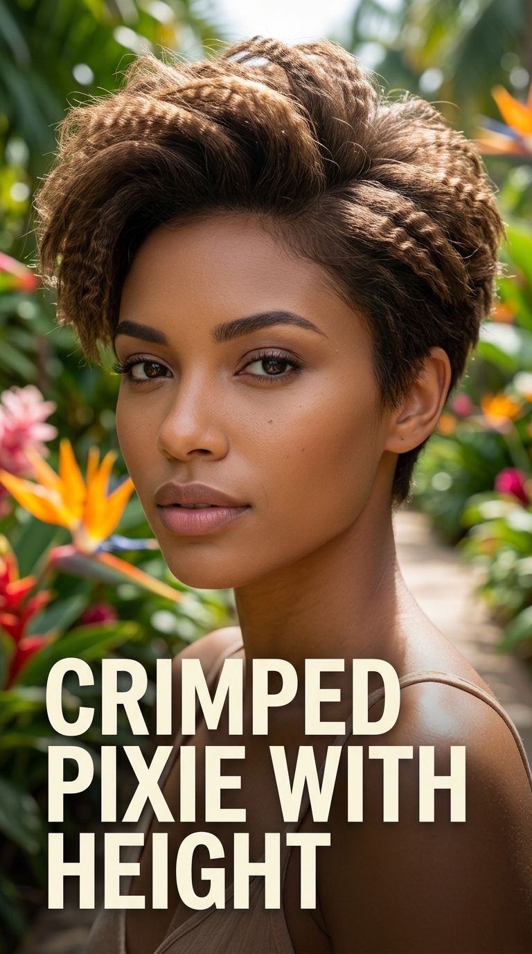 Crimped Pixie with Height