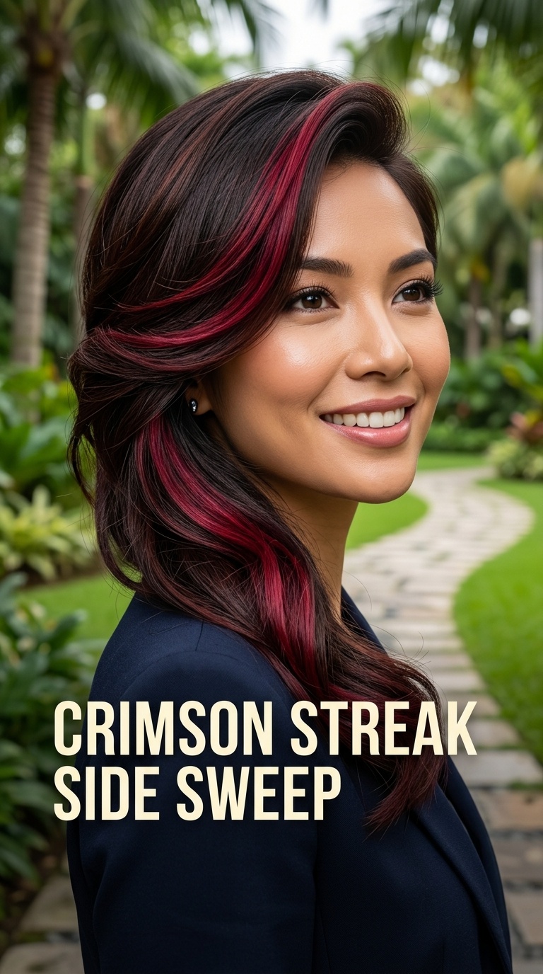 Crimson Streak Side Sweep