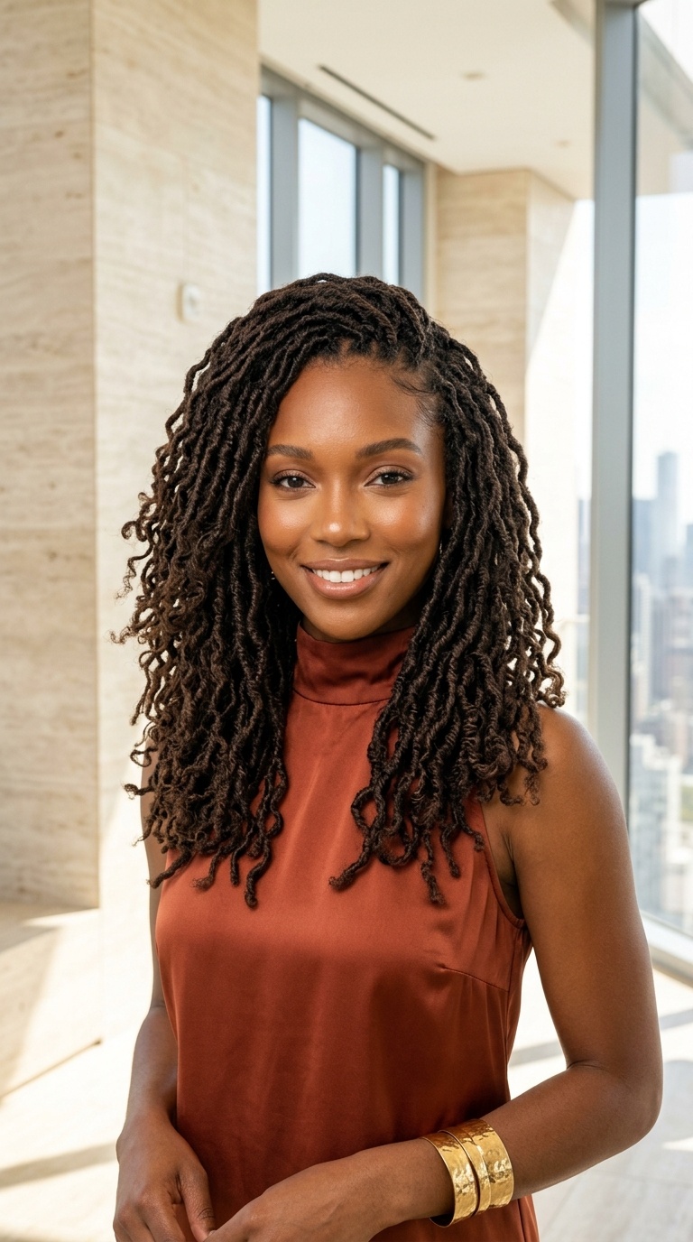 Crinkle Loc Hairstyles