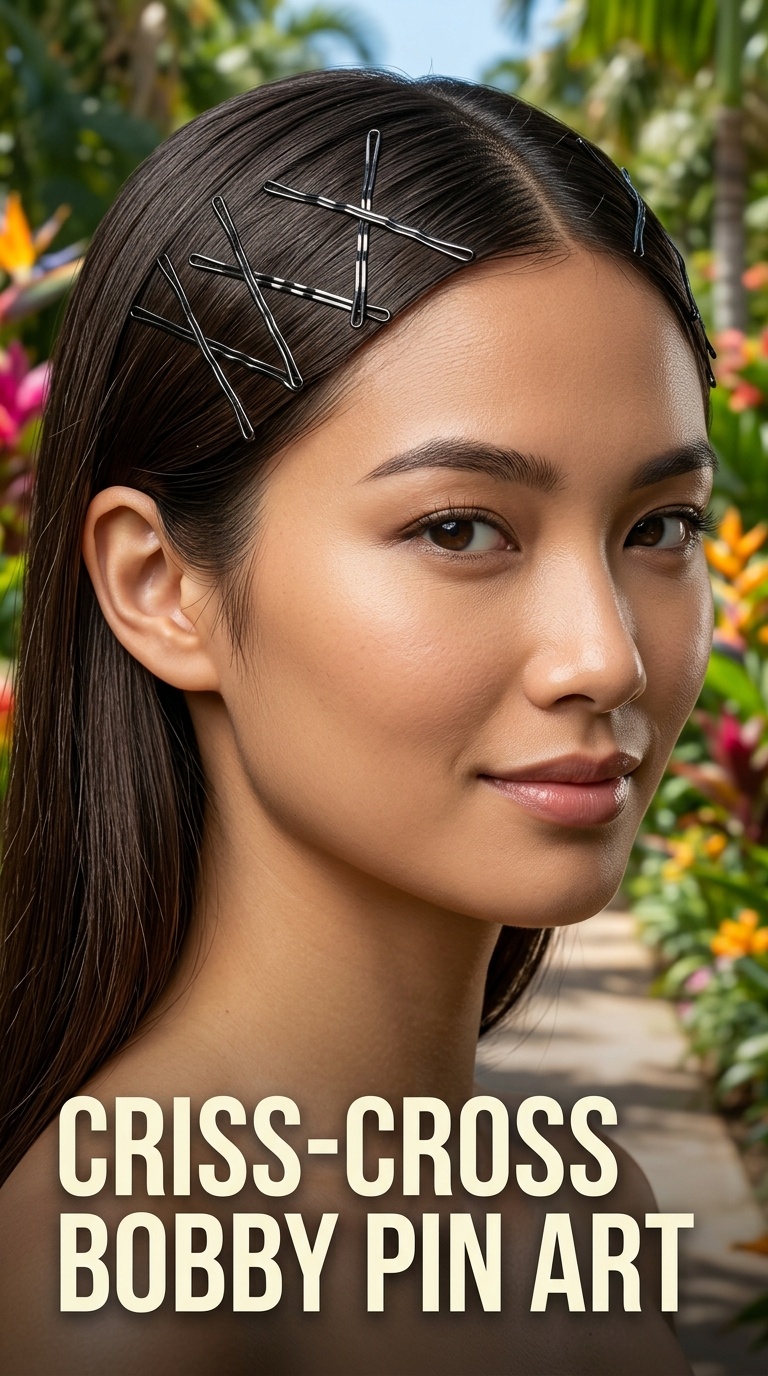 Criss-Cross Bobby Pin Art