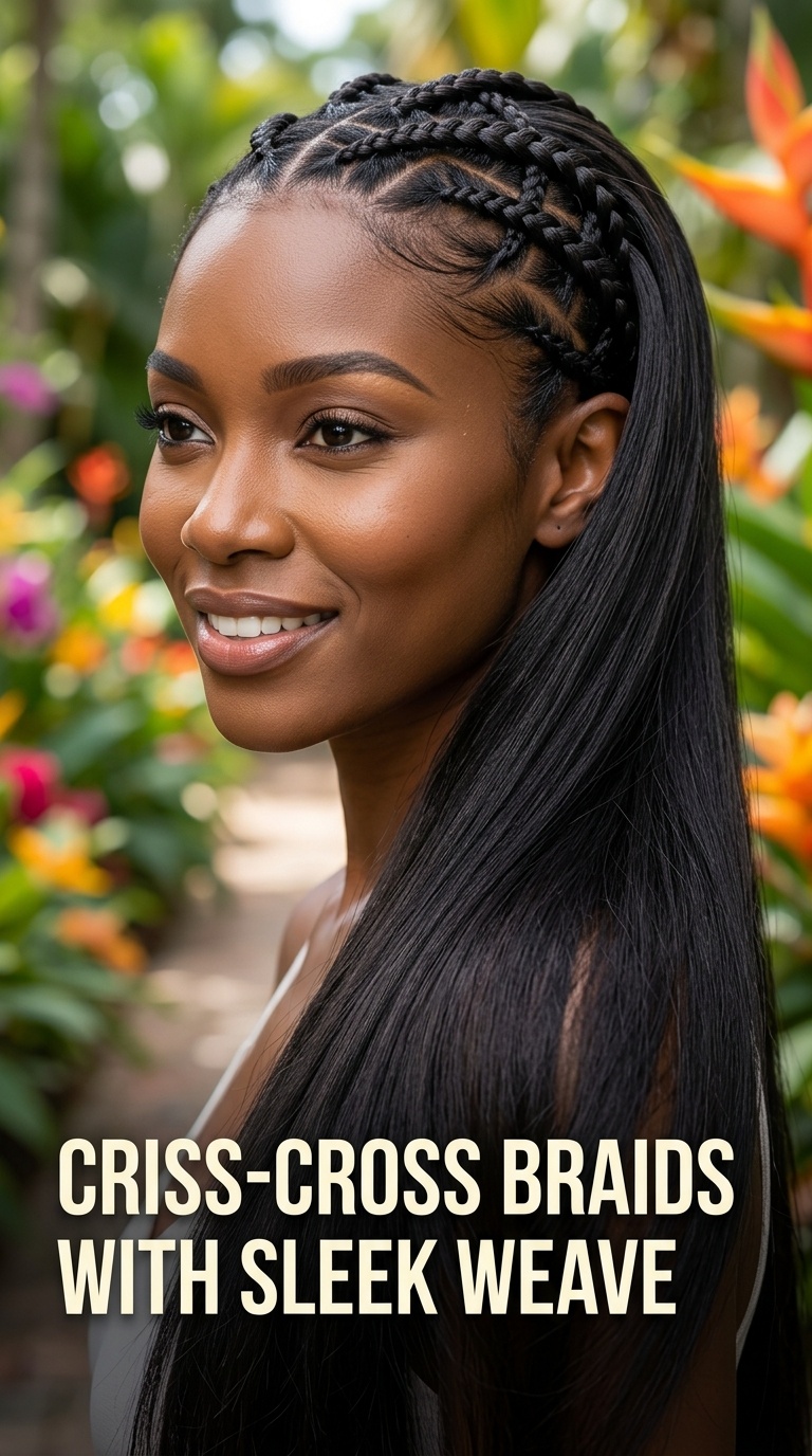 Criss-Cross Braids with Sleek Weave