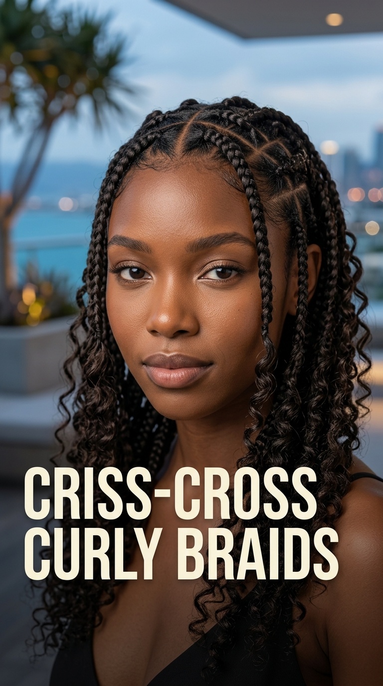 Criss-Cross Curly Braids