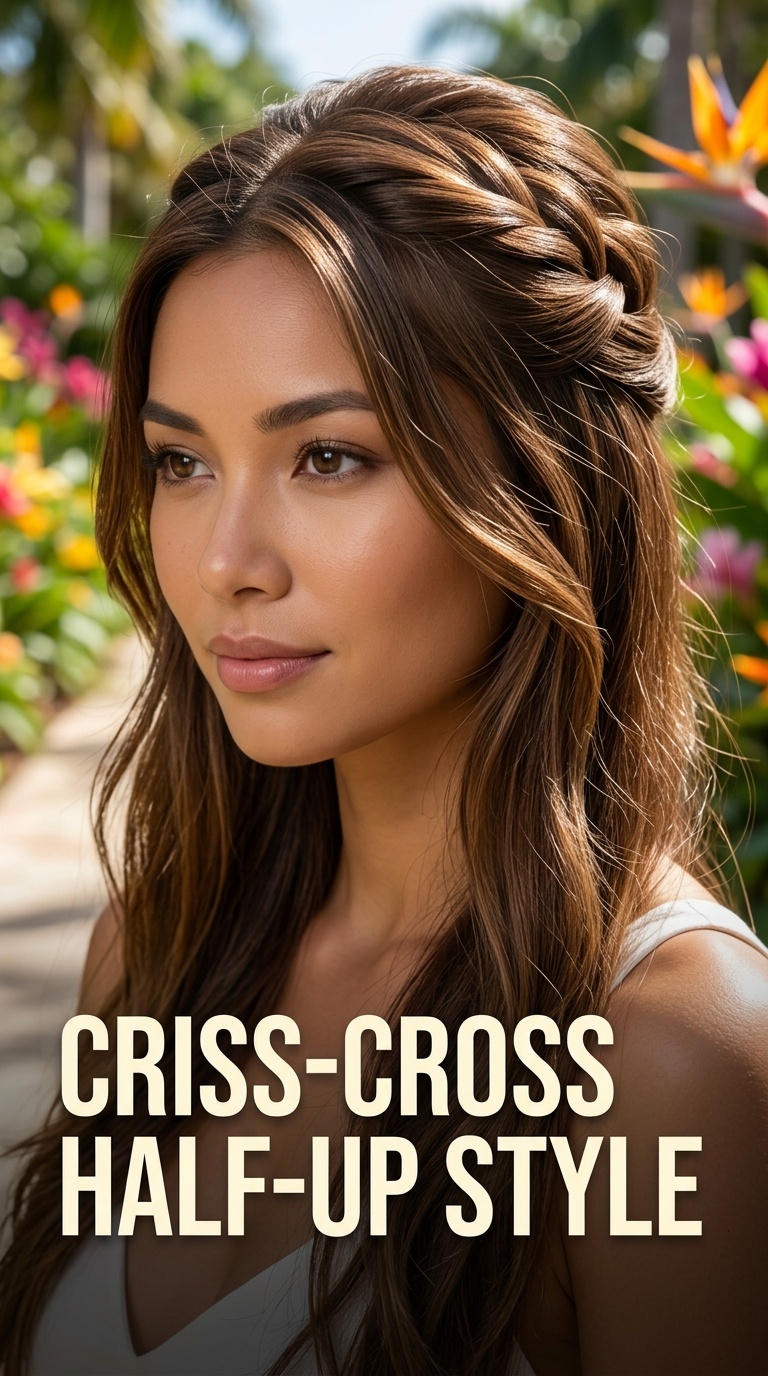 Criss-Cross Half-Up Style