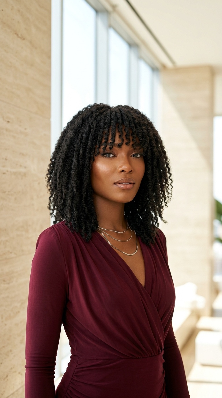 Crochet Hair Curtain Bangs Black Women