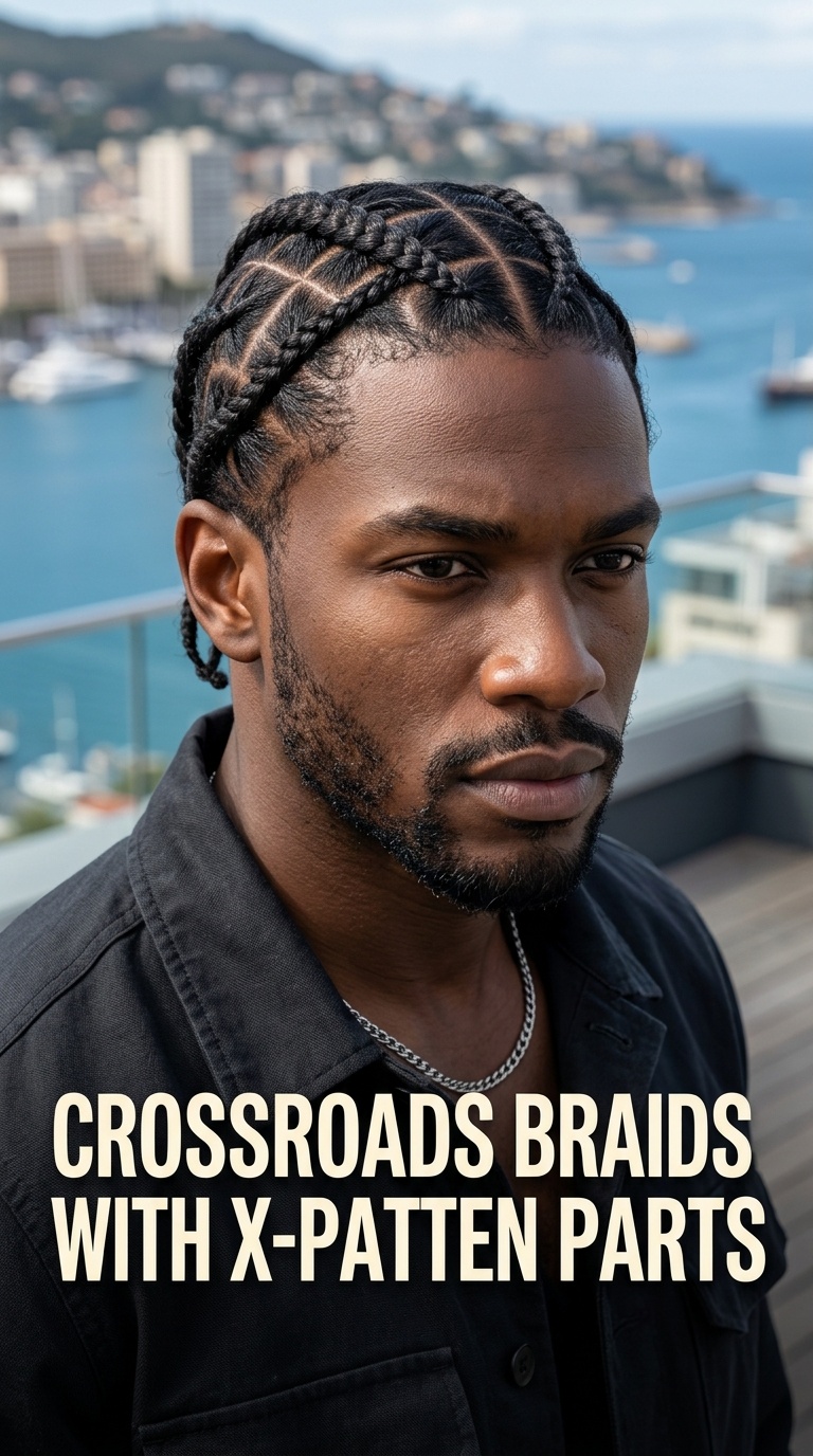 Crossroads Braids with X-Pattern Parts