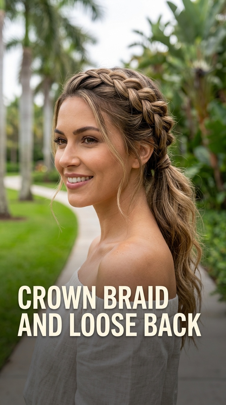 Crown Braid and Loose Back
