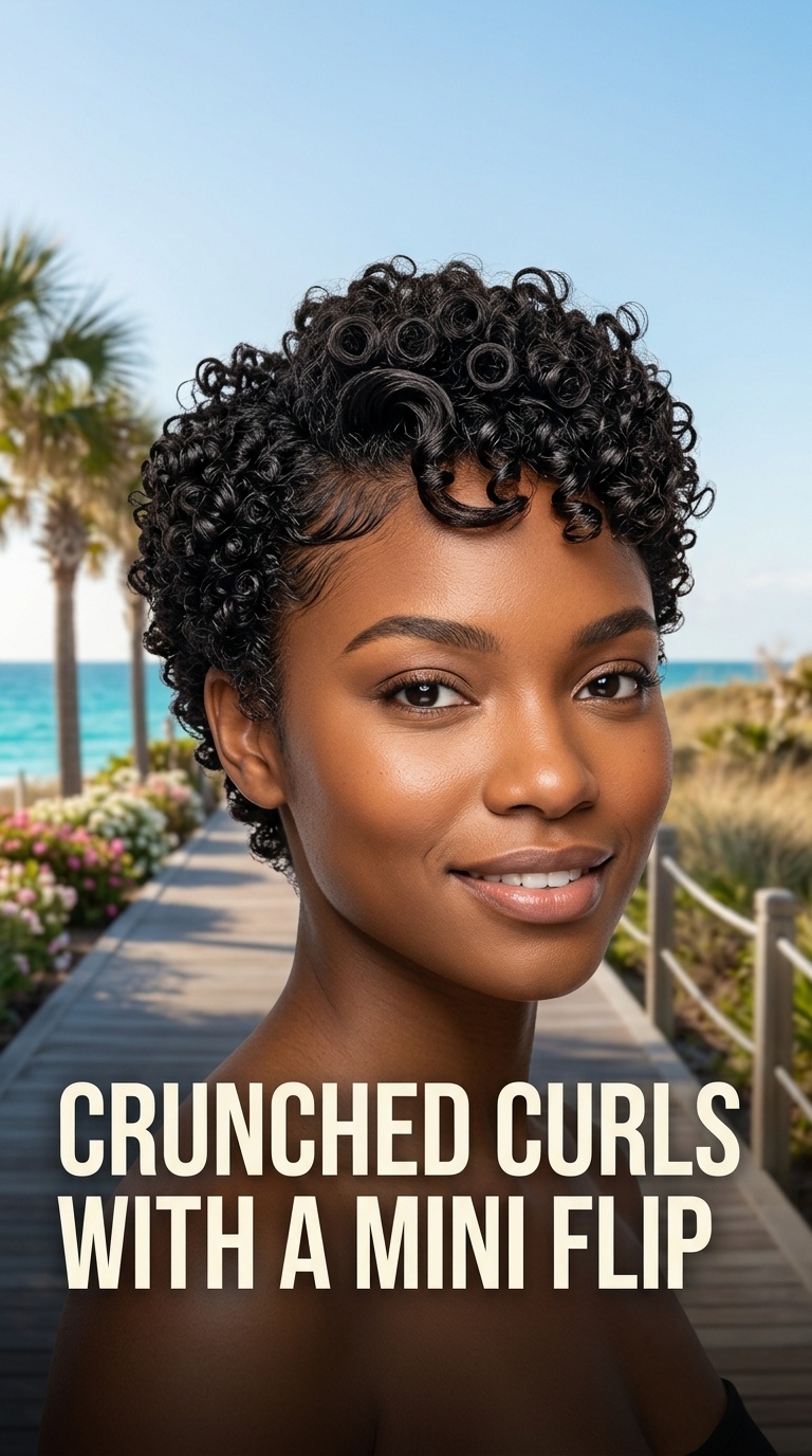 Crunched Curls with a Mini Flip