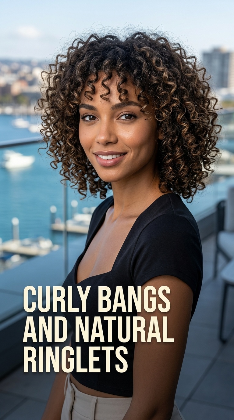 Curly Bangs and Natural Ringlets