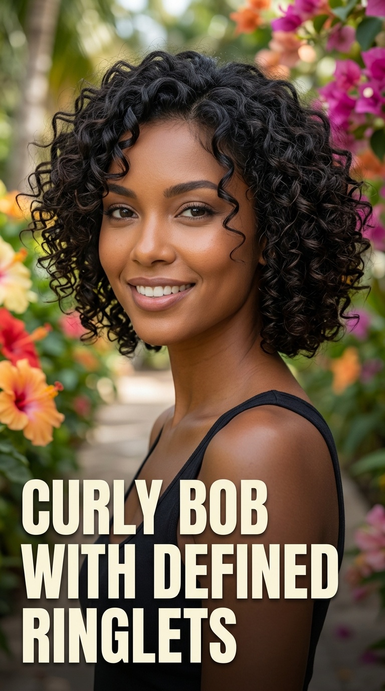 Curly Bob with Defined Ringlets
