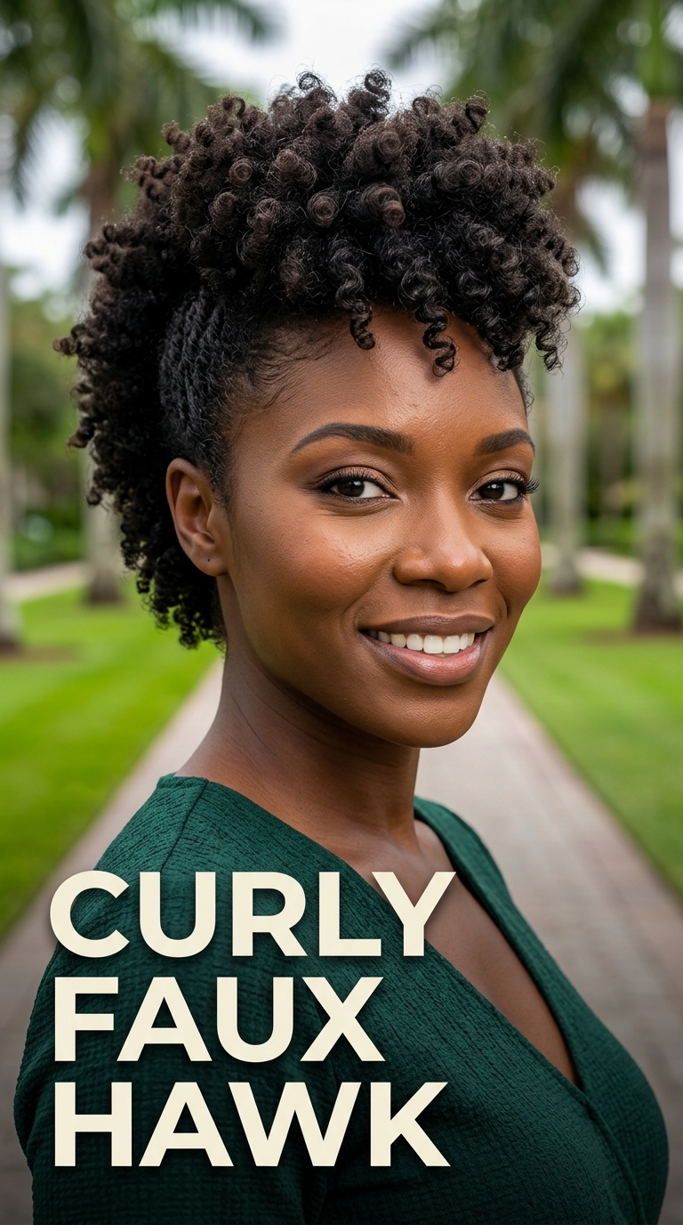 Curly Faux Hawk