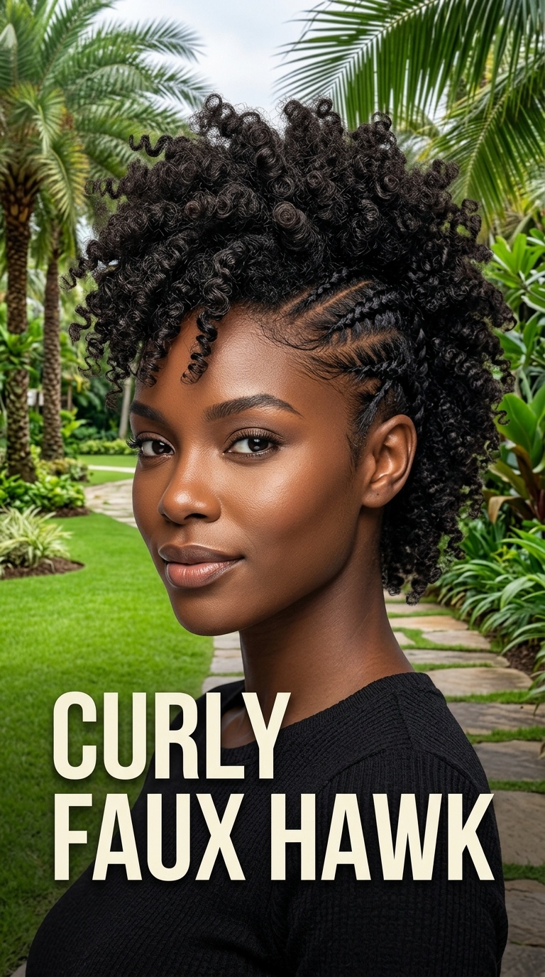 Curly Faux Hawk