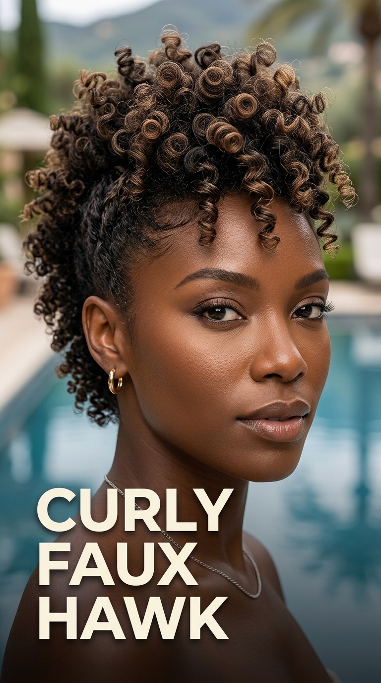 Curly Faux Hawk