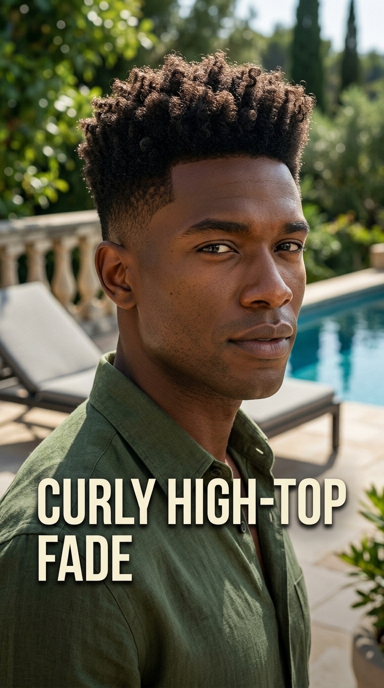 Curly High-Top Fade
