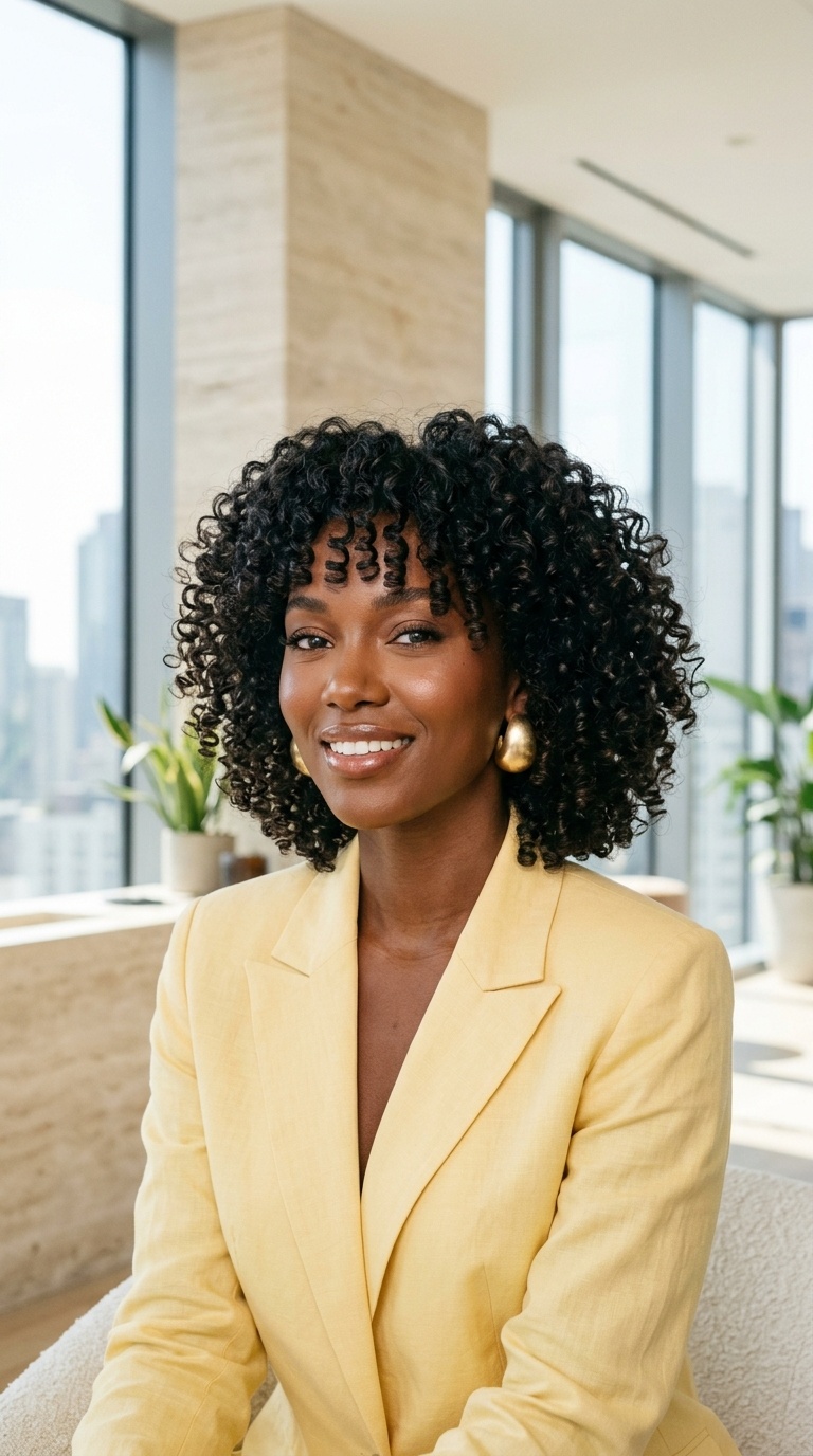 Curly Layered Bob