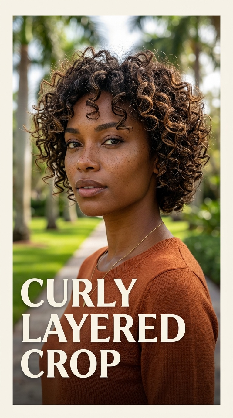 Curly Layered Crop