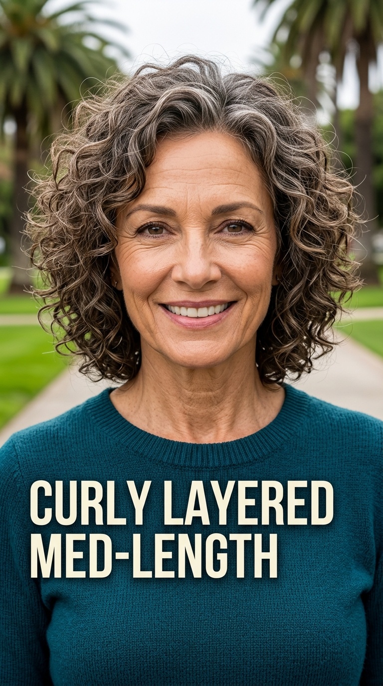 Curly Layered Med-Length