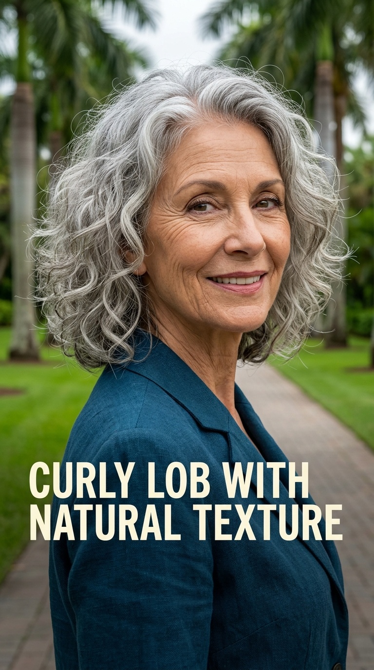 Curly Lob with Natural Texture