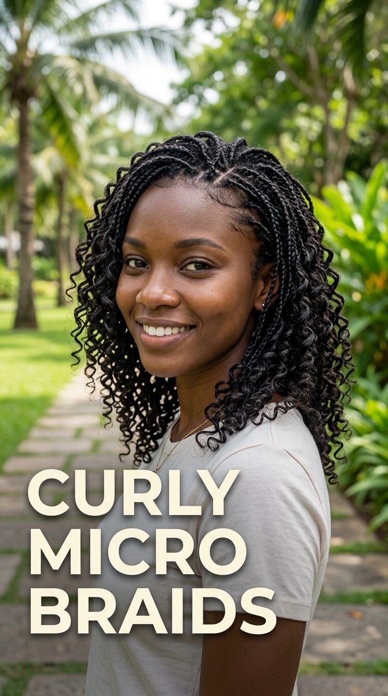 Curly Micro Braids